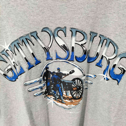 テネシーリバー TENNESSEE RIVER 90S フロントプリント S/S ボーダー Tシャツ メンズ import:XXL